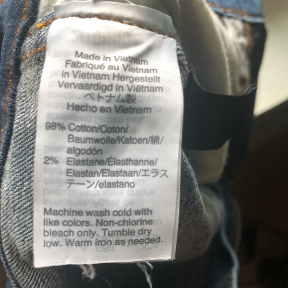 MADEWELL 9” High Waisted Jeans Blue Raw Hem Distracted Edition Denim Size 27 Y2K - Picture 11 of 13